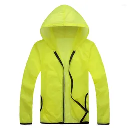 Men's Jackets 2023 Summer Couple Coats Ultralight Thin Hooded Solid Transparent Quick-Drying Sunscreen Jacket Unisex Sportswear US Size