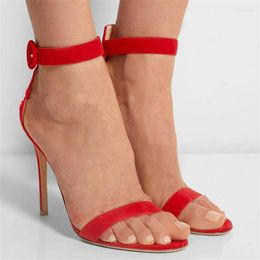 Dress Shoes Summer Cover Heels Ladies Buckle Strap Stiletto Open Toe Women Sandals Female Pumps Wild Zapatos Mujer