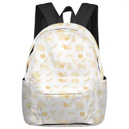 Backpack Christmas Bow Poinsettia Student School Bags Laptop Custom For Men Women Female Travel Mochila