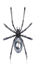 Luxury Fashion Women Rhinestone Faux Pearl Spider Brooch Pin Corsage Lapel Jewellery Gift2634199