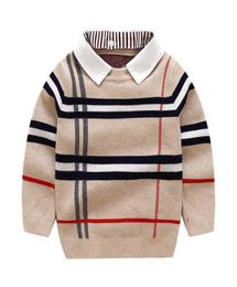 2021 Autumn Winter Boys Sweater Knitted Striped Sweater Toddler Kids Long Sleeve Pullover Children Fashion Sweaters Clothes2750931