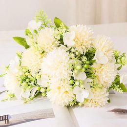 Decorative Flowers 30CM Long Artificial Chrysanthemum Bouquets Fake For Centrepiece Outdoors Wedding Bride Shower Party Decorations