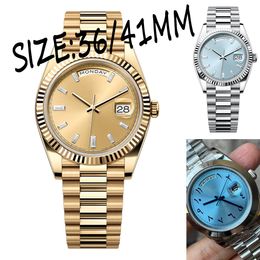 U1 Gold Women watches Date 36/41MM Mens watch designer watches high quality automatic movement Full stainless steel lady Super Luminous Wristwatch Montre de luxe