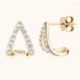 Stud Earrings Stylish Three-dimensional Heart-shaped Mossan Diamond Female Minority Senior Sense Silver-ear Jewelry