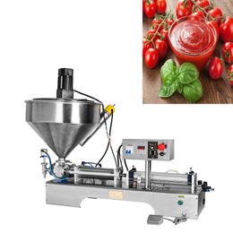 Single Head Desktop Liquid Paste Packaging Machine, Single Nozzle Salad Sauce Tomato Sauce Filling Machine With Heating Device