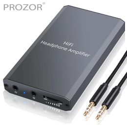 Mixer PROZOR 16300Ω Headphone Amplifier HiFi Earphone Amplifier 3.5mm AUX Input Output Portable Headset Amp for Phone Louder Sound