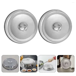 Dinnerware Sets 2 Pcs Grill Cover Cheese Western Home Steak Metal Plate Simple Kitchen Supply Oilproof Dish Stainless Steel Lid Durable