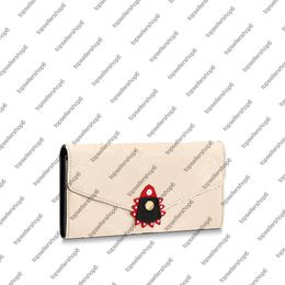 M69514 M69698 CRAFTY SARAH envelope WALLET canvas real Cowhide-leather women men cash card coin zipper wallet purse bag229t
