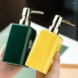 Liquid Soap Dispenser 350ml Ceramic Lotion Bottle Colour Bathroom Accessories Home El Square Shampoo Shower Gel Storage Gifts