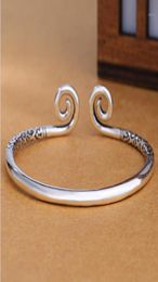 Sterling Silver Sun Wukong Gold Hoop Open Bracelets Bangles For Women Fashion Personality Lady Bangle7359912