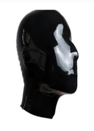 latex hood full Face Cover Ski Mask Hat Latex hood mask Breathing Balaclava Rubber cap for cosplay party94491014177518