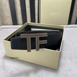 Buckle tf tom Leather ford Fashion Belts High Luxurys Quality Designer Genuine Belt 38CM New 3A Big Men Clothings Width Women Accessories Waistbands With Box An Z893