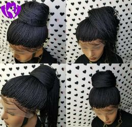 Natural Hairline Braids Wig Braid Lace Front Wig for Black Women Full Handtied micro braided Wigs with Baby Hairfactory dire2196604