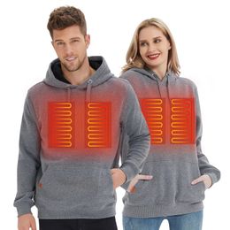 Heated Pullover Hoodies with Battery Pack 12000mAh for Men Women in Winter Fleece Hoodie Warm for Outdoor Camping Hiking Hunting 231226