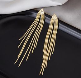 Dangle Chandelier Vintage Tassel Drop Earrings For Women Gold Long Thread Chains Dangel Jewellery Kpop Party Earring 20211847458