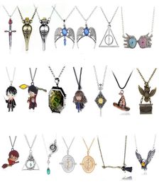 necklace Nelace Movie time converter hourglass owl potion bottle Deathly Hallows Pendant2575726