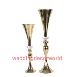 Decoration New style nice design decoration pedestal gold mental wedding flower stand Centrepieces for sale decor715
