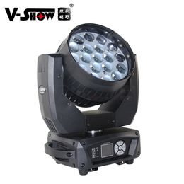 V-Show Moving Head Light 19x15W RGBW 4IN1 Aura Zoom Wash With folding clamp