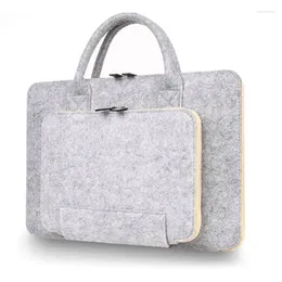 Briefcases 13 Inch Fashion Portable Felt Bag Laptop Computer For MacBook Pro Handbag