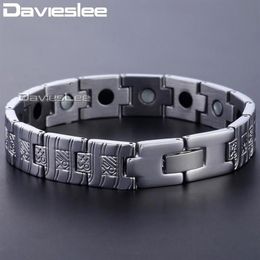 Link Chain Davieslee Watch Band Bracelet Mens Womens Wristband Bangle Link Stainless Steel Gold Silver Colour 12mm DKBM145259L