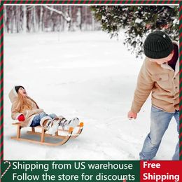 Children's wooden foldable sled with wood treated with an ice resistant coating can withstand harsh weather conditions 231225