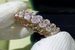 Size 610 Handmade Fashion Jewellery 925 Sterling Silver Oval Cut White Topaz CZ Diamond Gemstones Women Engagement Wedding Band Rin3042270