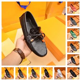 260Style Moccasins LUXURY MENS Driving SHOES white or black MEN LOAFERS male GENUINE LEATHER CASUAL SHOES Big SIZE to 46 fashion man SHOE