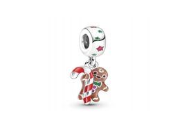 Memnon Jewelry Winter 925 Charms S925 Sterling Silver Gingerbread Man Dangle Charm Beads 799637C01 Fit Bracelets Necklace DIY for 9962319