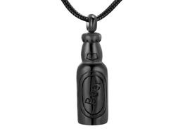 IJD11943 Dad Keepsake Pendant Stainless Steel Beer Cremation Urn Necklace Ashes Holder Memorial Jewelry For Men6502169