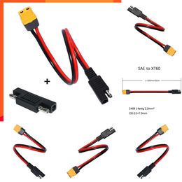 Car New New Solar panel adapter cable portable generator SAE connector 14AWG 30cm female angle 60