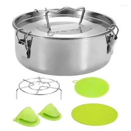 Double Boilers Large Steamer For Cooking Cook Stew High-capacity Pot Stainless Steel Thickened Household Cage Drawer Home Accessories