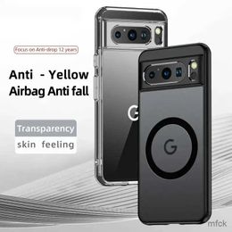 Cell Phone Cases For Pixel 8 Pro 7 7a Case Magnetic Charging Translucent Frosted Shockproof Bumper Soft Plastic Cover Accessories