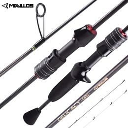 Rods Mavllos Delicacy L.w 0.68g Ul Fishing Rod Casting Spinning Rod Ultralight Carbon Fibre Hollow + Solid 2 Tips Bait Casting Rods