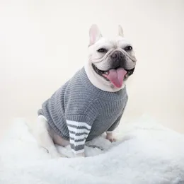 Dog Apparel Small Sweater Winter Warm Thicken Knite Wear For Dogs Cats Striped Designer Pet Clothes Christmas Outfits