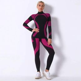 Bags Women Girl Skiing Underwear Set Fiess Workout Thermal Gym Ski Snowboarding Sport Running Yoga Exercise Suit Long Johns 9185