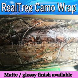 Stickers RealTree Camo Vinyl Wrap Mossy oak Tree Leaf Camouflage Car Wrap TRUCK CAMO TREE PRINT DUCK graphics design size 1.52 x 30m/Roll