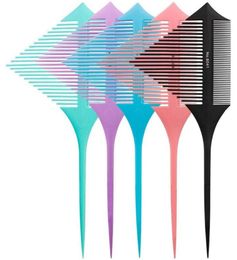 Hair Brushes Dyeing Comb Multifunctional Doublesided Pointedtail Triangle Pick Portable For Hairstylist3634354