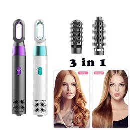 Dryers 3 in 1 Hair Dryer Brush Professional Hair Blower Brush Hairdryer Hot Air Comb Curling Iron Styler Blow Dryer barber accessories