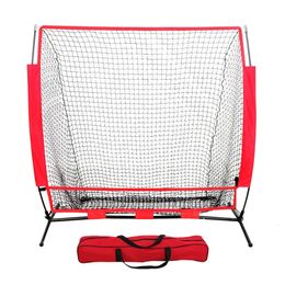 5x5 Foot Softball Baseball Practise Net With Frame Hitting Pitching Batting Catching Backstop Equipment Training Strike Zone F 231225