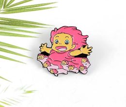 Cute cartoon character Ponyo alloy brooch Japanese animation movie Ponyo enamel brooch pin badge6604846