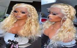 613 Blonde Body Wave Lace Front Wig Brazilian Transparent Simulation Human Hair Wigs For Women Remy 30 Inch26348388636907