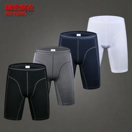 Underpants 2pcs Lot Mens Winter Thick Underwear Boxers Shorts Casual Cotton Knee Length Men Long Leg Sport Boxer Man Thin Underpans