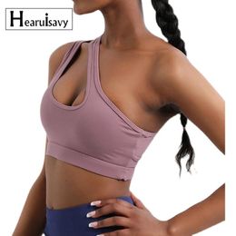 Bags Hot Sale Gym Tank Top for Women Fiess Workout Jogger Black Hollow Out One Shoulder Sport Bra Female Sexy Yoga Crop Top