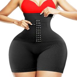 4XL 5XL Corset Butt Lifter Body Shaper Firm Tummy Control Panties Shapewear High Waist Trainers Thigh Slimmer Girdles with Hooks 231225