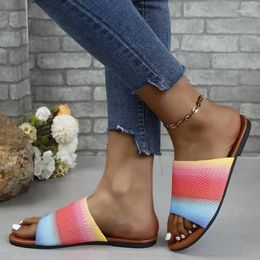 Slippers Stylish Multi-colored Casual For Ladies Women's Simple Comfortable Basic Style Single Shoes With Light Mouth