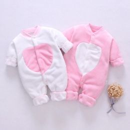 Winter Baby Romper Fleece Thicken Girl Jumpsuit born 018M Infant Climbing Outfit Cartoon Toddler Suit Children Clothing A709 231226