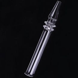 5.0inch Quartz Rig Stick Nail Hookahs Accessories OD 12mm Clear Nectar Collector Filter Tips Tester Quartz Dab Straw Tube Glass Bongs Water Pipes