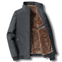Mens Warm Plus Velvet Winter Men Parkas Fur Linner Thicken Jacket Male Casual Overcoat Coats Man Jaqueta Masculina Size 231225