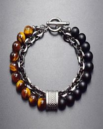 Link Chain Men Bracelets Vintage Multilayer Leather Braid Bangles Metal Charm Handmade Rope Wrap Male Gift Jewlery58779827900047