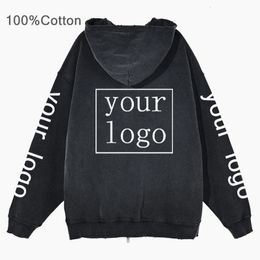 famous brandDesigner HoodieYour Own Design Brand /Picture Custom Hoodies Vintage Acid Wash Cotton Men Women Casual Cartoon Text Print DIY Sweatshirts 231226